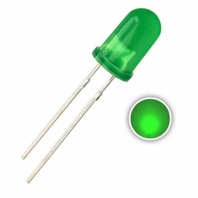 DIP 5mm Green LED Lamp Light Diode Diffused Round 5 mm Light-Emitting Diode