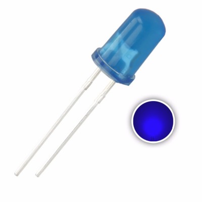 Through Hole 5mm Blue Diffused LED Round Diode Light-Emitting DIP Wide Angle 5 mm LED Lamp Light