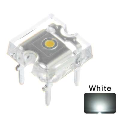 Ultra Bright Flat Top LED Piranha Superflux White Transparent Clear Lens Light Emitting Diode