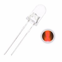 High Brightness 3mm 5mm LED Diode 600-610nm Orange Light Water Clear Lens Round 5 mm Light-Emitting Diode Lamp